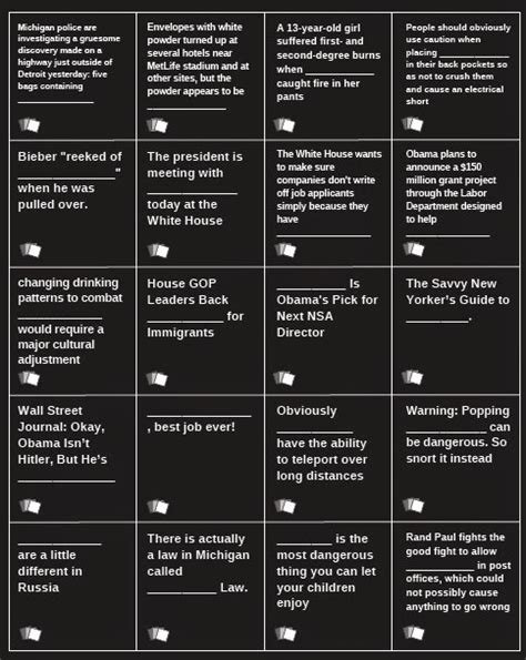 cards against humanity pdf.